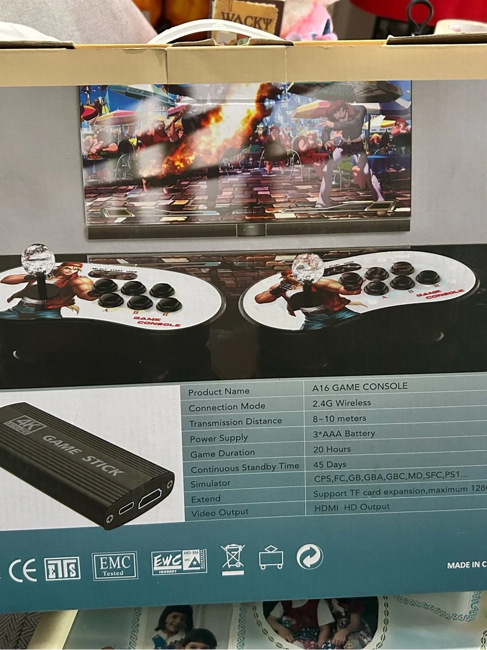 Game Console Wireless Retro Arcade Controller - White